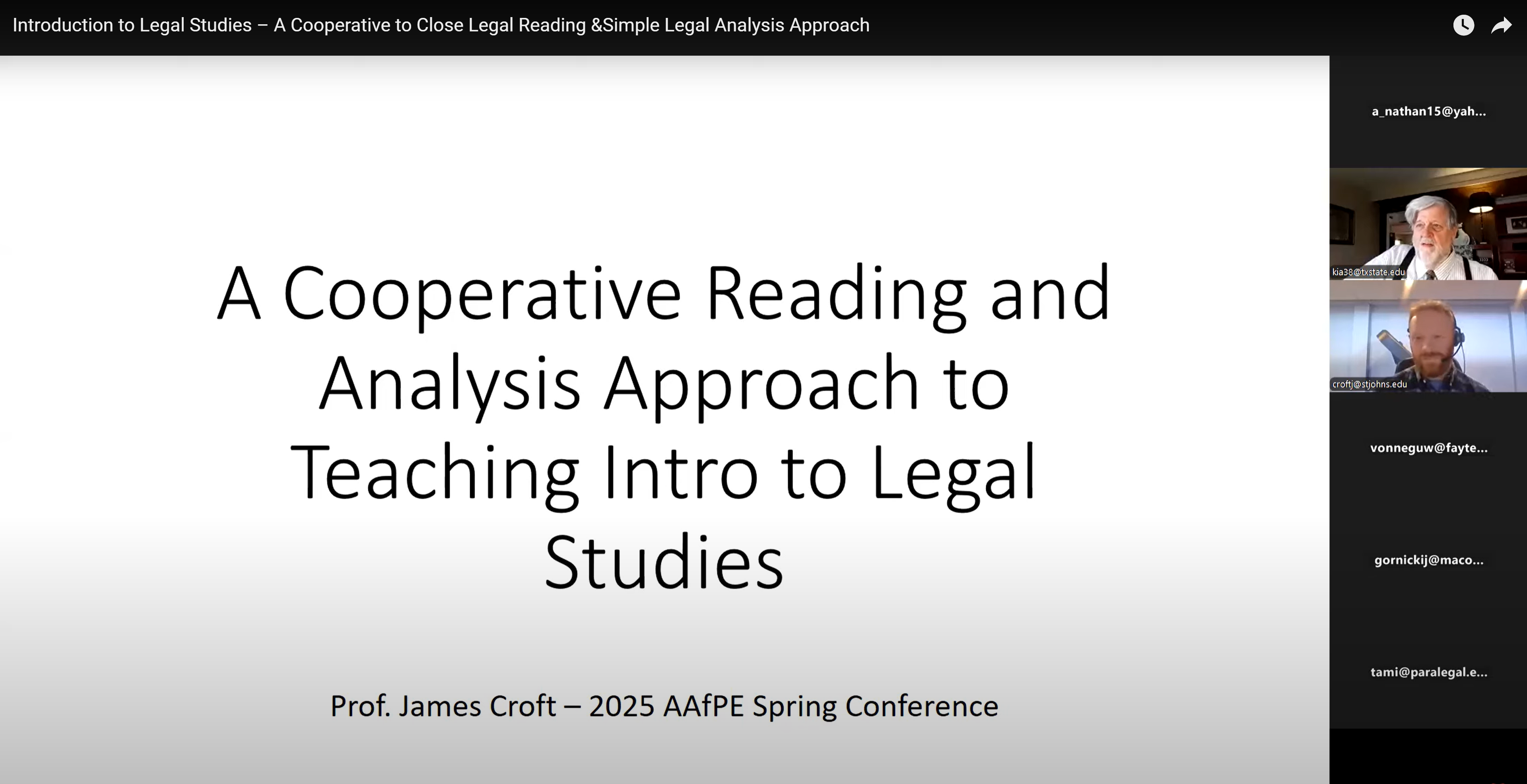 James Croft presenting